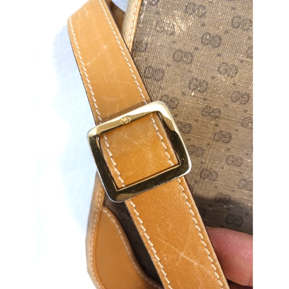 1980'S GUCCI RED & GREEN Ribbon WEB MONOGRAM GG CROSSBODY STYLE Shoulder Bag - Picture 8 of 15